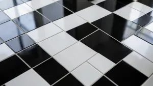 płytki czarno białe 60x60